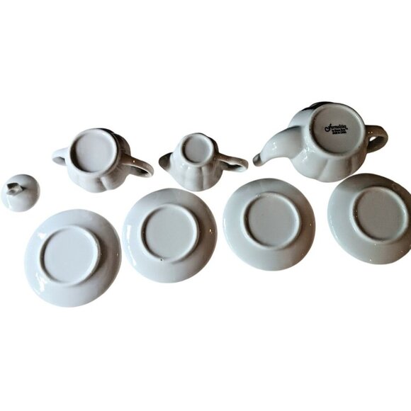 Formalities By Baum Bros Christmas Tree Tea Set & Plates For 4 - Ceramic Holiday - Picture 13 of 13